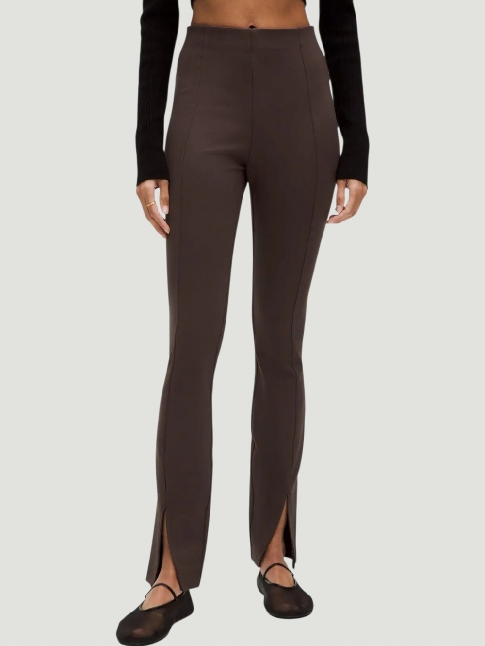 Lululemon Stretch Knit High Rise Pull-On Pants Brown Small